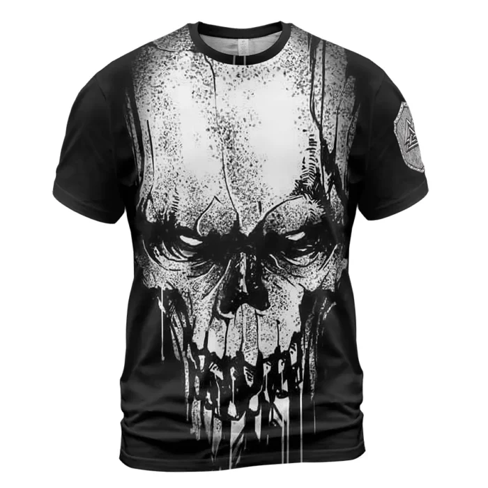 Viking Shirt – Berserker T Shirt Viking Skull Art