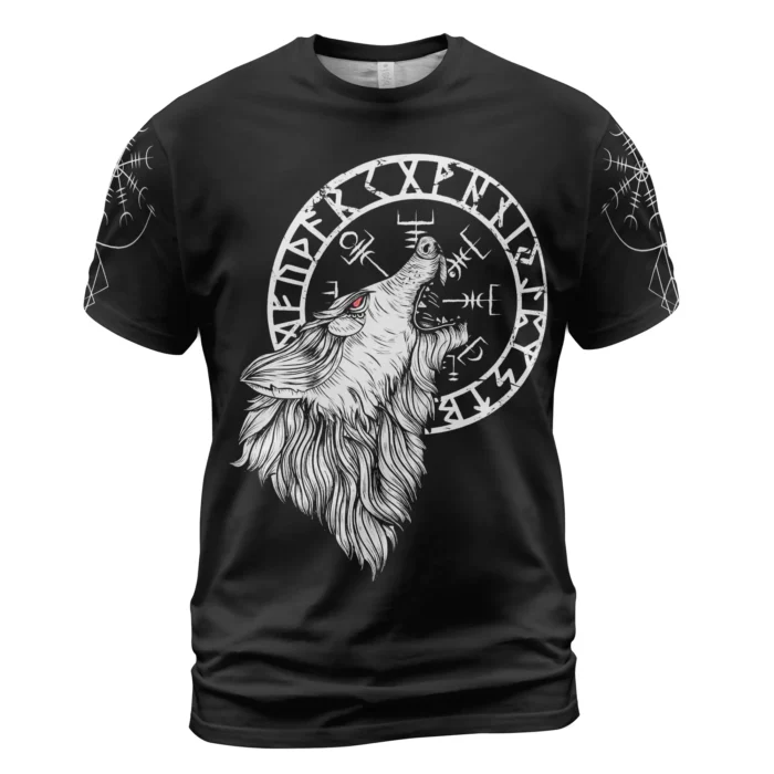Viking Shirt – Wolf Viking Art Fierce Spirit