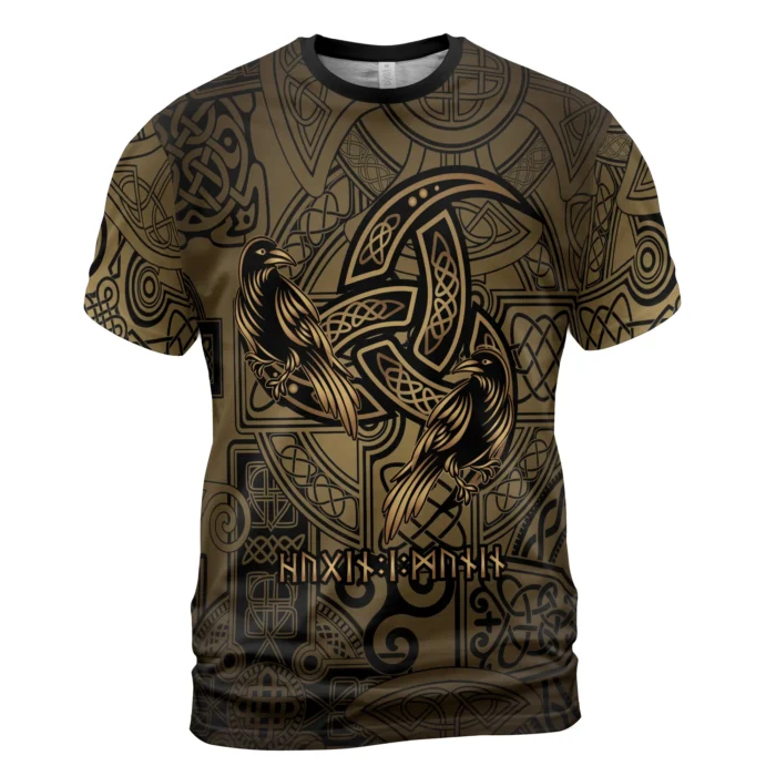 Viking Tees – Raven Symbol Norse & Viking Celtic Heritage