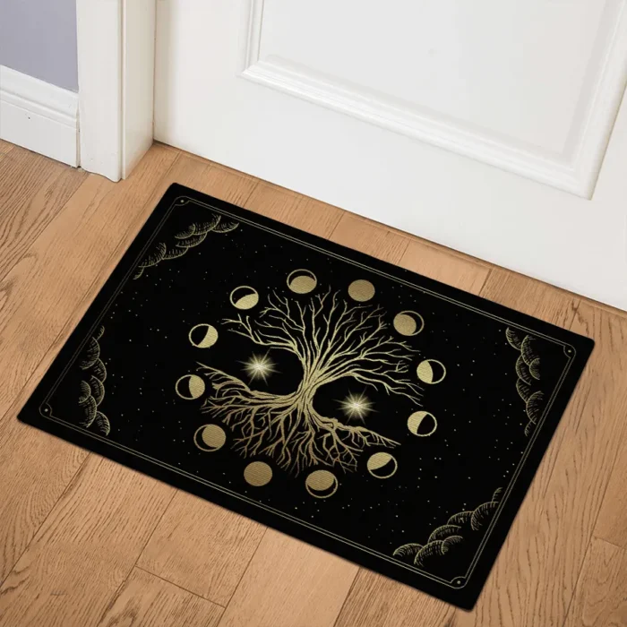 Viking Doormat – Gold Tree of Life Nordic Welcome