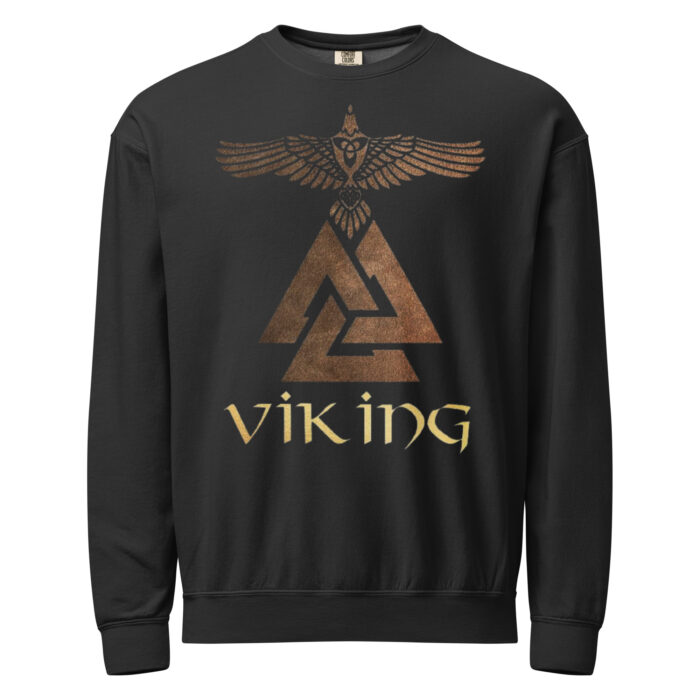 Unisex garment-dyed fleece crewneck sweatshirt