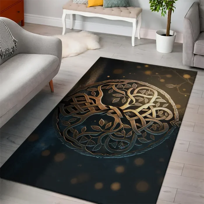 Viking Area Rug – Celtic Tree of Life Legendary Design